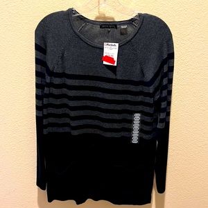 Black and grey long sweater